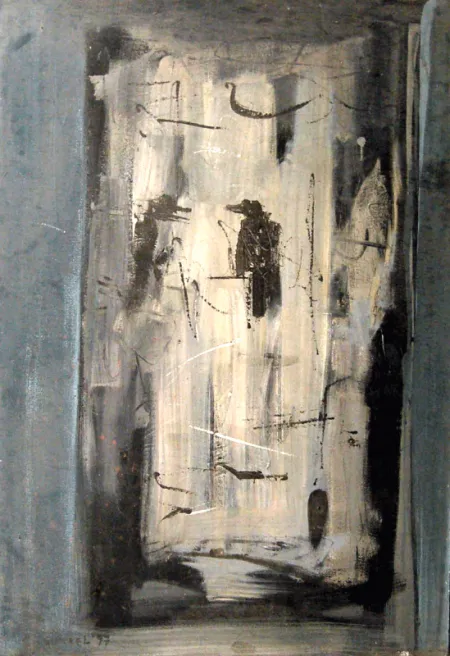 Window by Sunil De - Acrylic on Canvas