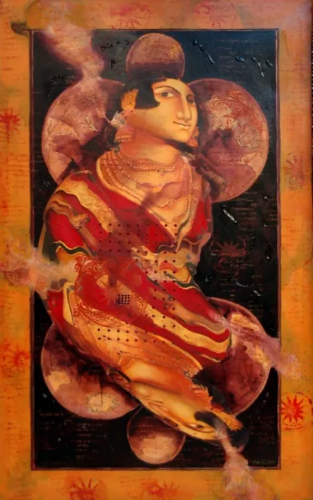 Dissolving Memories II by Aditya Basak - Tempera on Canvas
