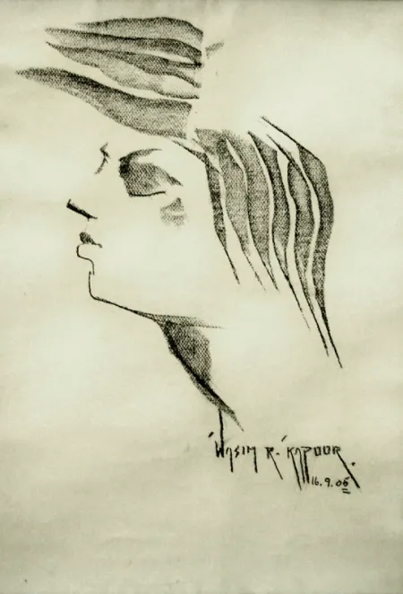 Untitled by Wasim R. Kapoor - Charcoal on Paper