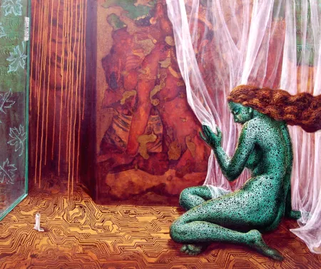 Untitled by Dipak Kundu - Acrylic on Canvas