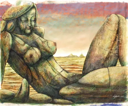 Still Not Tired by Supam Adhikary - Mixed Media on Canvas