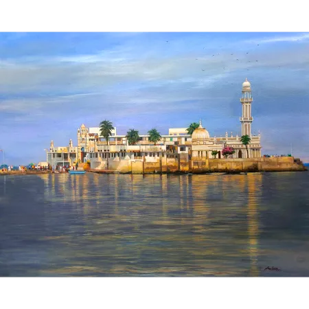 Haji Ali Dargah by Amlan Dutta - Acrylic on Canvas