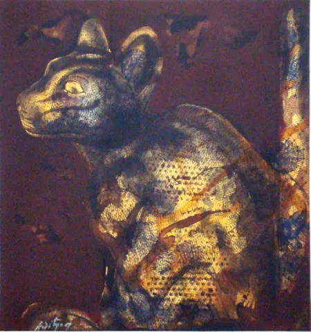 Untitled by Aditya Basak - Mixed Media on Paper