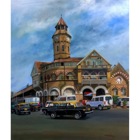 Crawford Markets by Amlan Dutta - Acrylic on Canvas