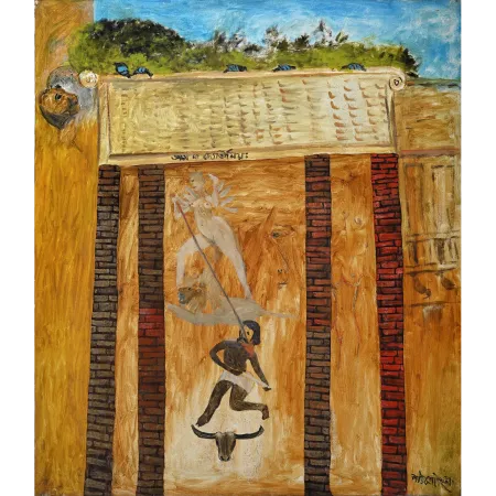 Untitled by Kartick Chandra Pyne - Oil on Canvas