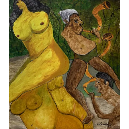 Untitled by Kartick Chandra Pyne - Oil on Canvas