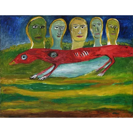 Untitled by Kartick Chandra Pyne - Oil on Canvas