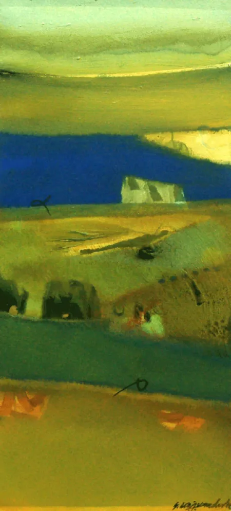 Untitled by Samindranath Majumdar - Acrylic on Canvas