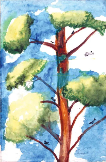 Untitled by Kartick Chandra Pyne - Watercolour on Nepali Hand made Paper