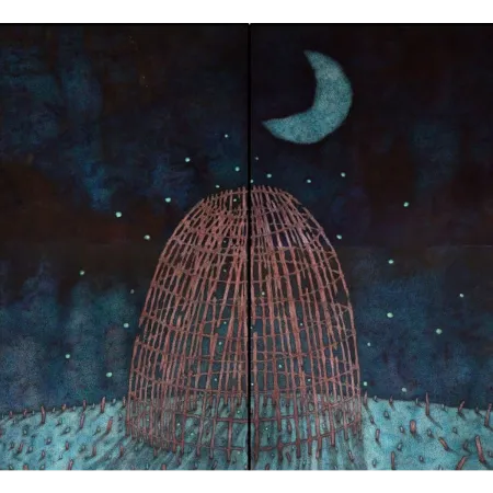 Aami Kobi hote Cheyechilam by Laltu Bose - Tempera & Mixed Media on Paper