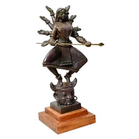 Durga by Akhil Chandra Das - Bronze Sculpture