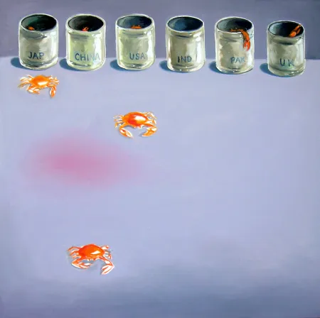India is my Country, All Indians are… by Tathi Premchand - Oil on Canvas