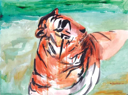 Untitled by Kartick Chandra Pyne - Watercolour on Handmade Paper