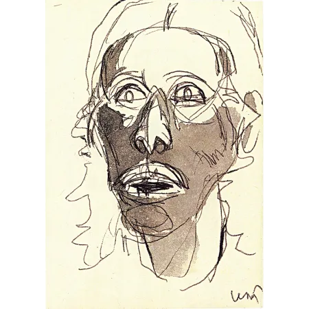 Untitled by K. G. Subramanyan - Ballpoint Pen Watercolour on Card