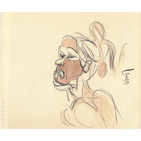 Untitled by K. G. Subramanyan - Wax Pencil & Watercolour on Paper