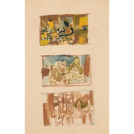 Untitled by K. G. Subramanyan - Gouache on Paper