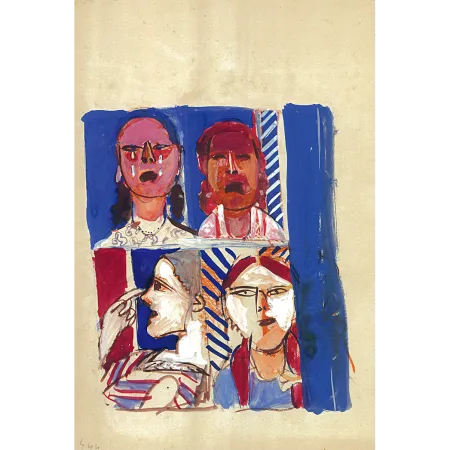 Untitled by K. G. Subramanyan - Gouache on Paper