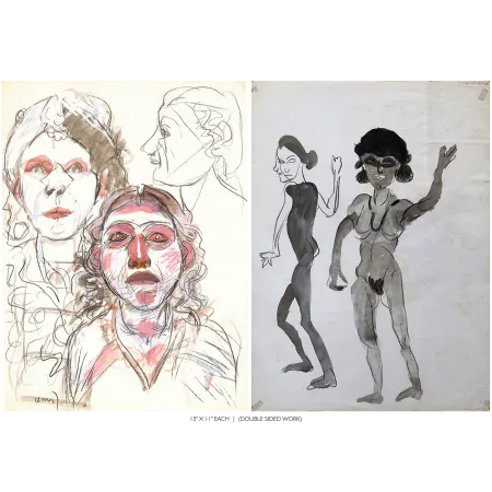 Untitled by K. G. Subramanyan - Crayon & Gouache on Paper