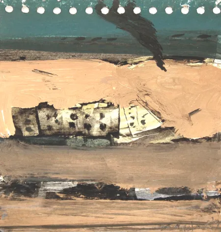Untitled by Samindranath Majumdar - Acrylic on Paper