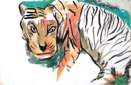 Untitled by Kartick Chandra Pyne - Watercolour on Nepali Hand made Paper