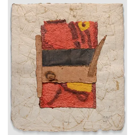 Red Box by Dattatreya Apte - Unique Paper & Pulp Cast Collage