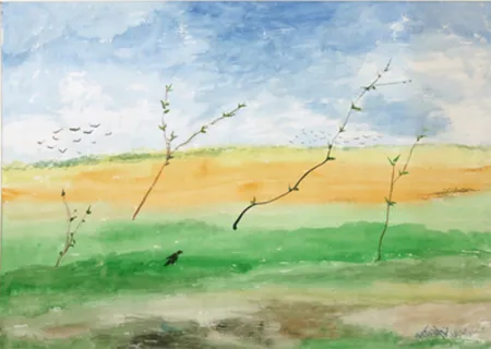 Untitled by Kartick Chandra Pyne - Watercolour on Handmade Paper