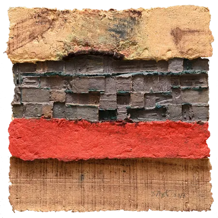 Red Band by Dattatreya Apte - Dyed & Hand Coloured Pulp Cast