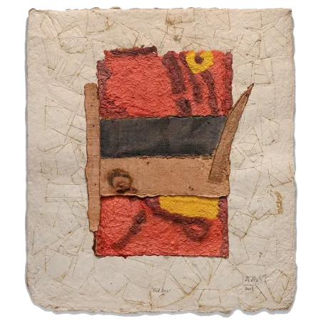 Red Box by Dattatreya Apte - Unique Paper & Pulp Cast Collage