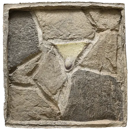 Stone Wall by Dattatreya Apte - Dyed & Hand Coloured Pulp Cast