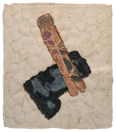 Axe by Dattatreya Apte - Unique Paper & Pulp Cast Collage