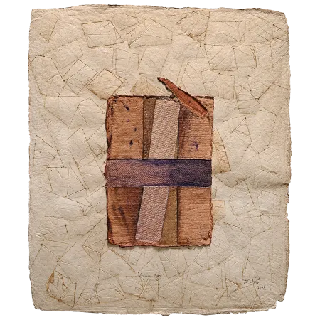 Brown Box by Dattatreya Apte - Unique Paper & Pulp Cast Collage
