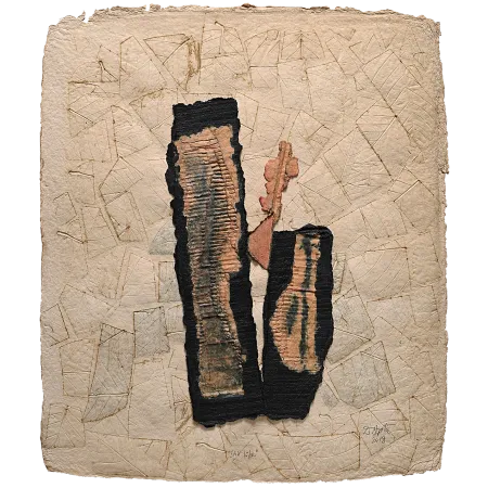 Still Life by Dattatreya Apte - Unique Paper & Pulp Cast Collage