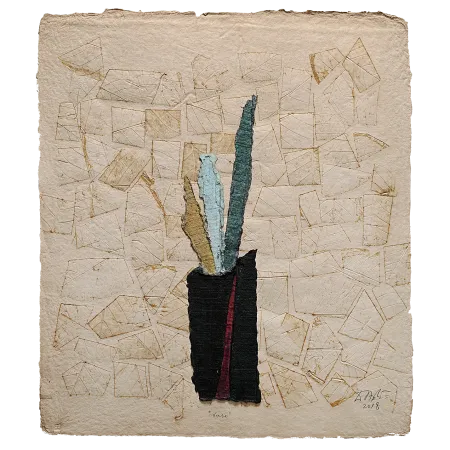 Vase by Dattatreya Apte - Unique Paper & Pulp Cast Collage