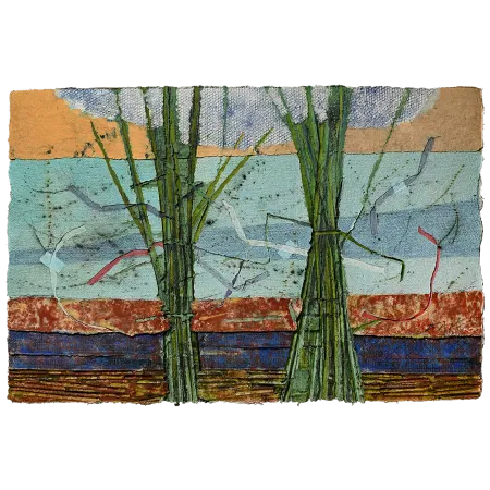 By The River Side by Dattatreya Apte - Dyed & Hand Coloured Pulp Cast