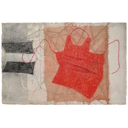 Red Apron by Dattatreya Apte - Dyed & Hand Coloured Pulp Cast