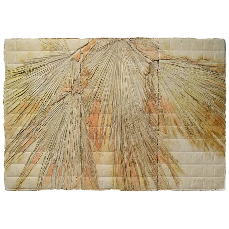 Palm Leaves by Dattatreya Apte - Hand Coloured Pulp Cast