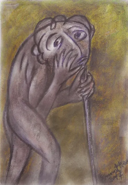 Untitle by Sanat Kar - Tempera on Paper