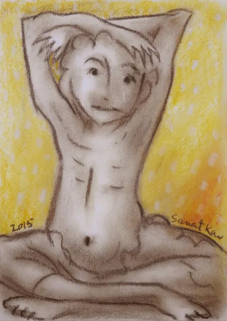 Untitle by Sanat Kar - Tempera on Paper