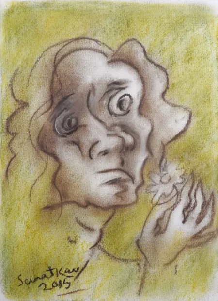 Untitle by Sanat Kar - Tempera on Paper