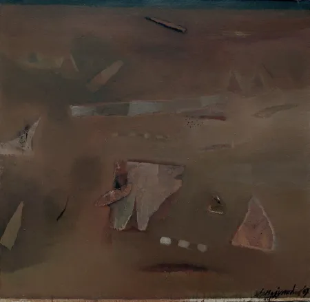 A Slice of My Carnal Tale by Samindranath Majumdar - Acrylic on Canvas