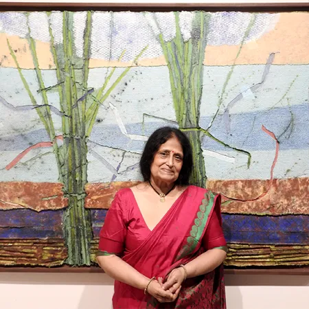 Art Critic Uma Nair at the Exhibition THE SOFT STONE
