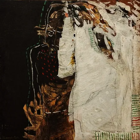 Untitled by Samir Aich - Oil on Canvas