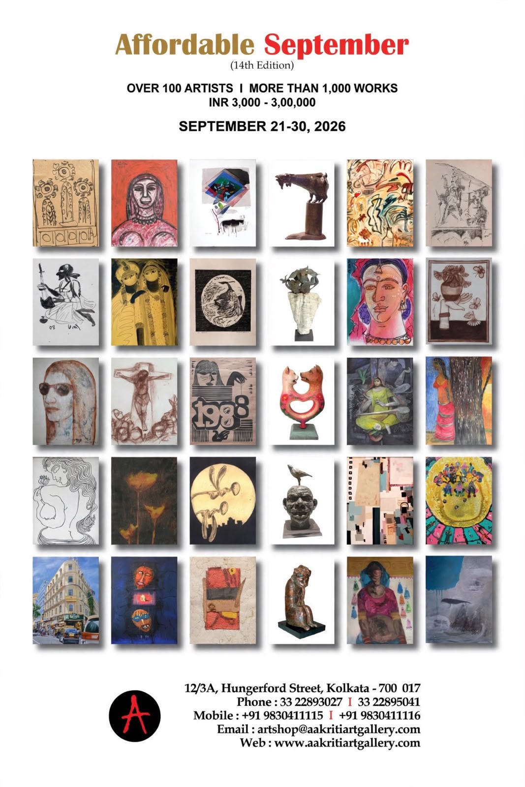 Aakriti Art Gallery Presents the 14th Edition of ‘Affordable September’