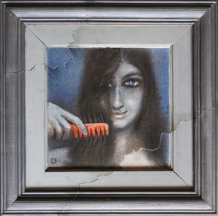 Untitled by Partha Bhattacharya - Mixed Media on Canvas