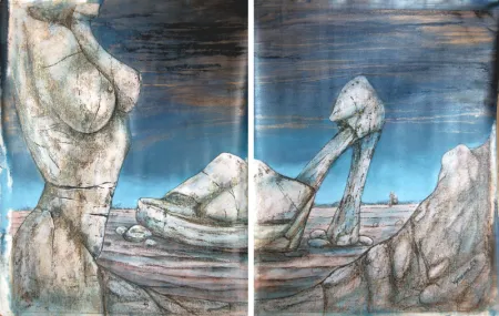 Untitled by Supam Adhikary - Acrylic on Canvas