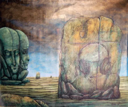 Untitled by Supam Adhikary - Acrylic on Canvas