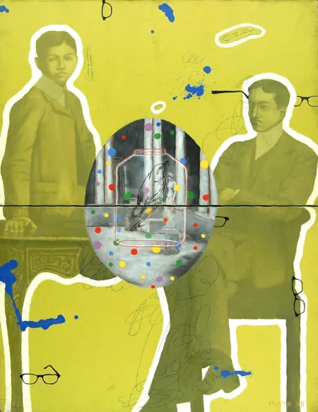 Photographs & Memory by Jayanta Roy - Acrylic on Canvas