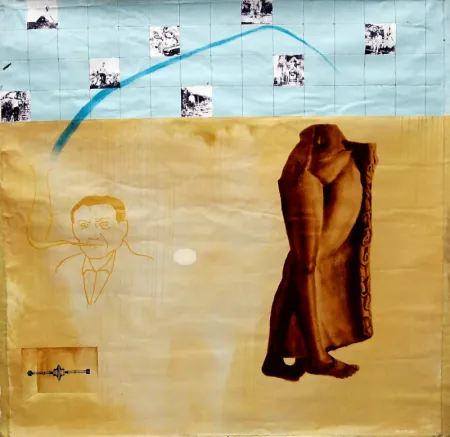 Nude in Umber by Jayanta Roy - Oil & Acrylic on Canvas