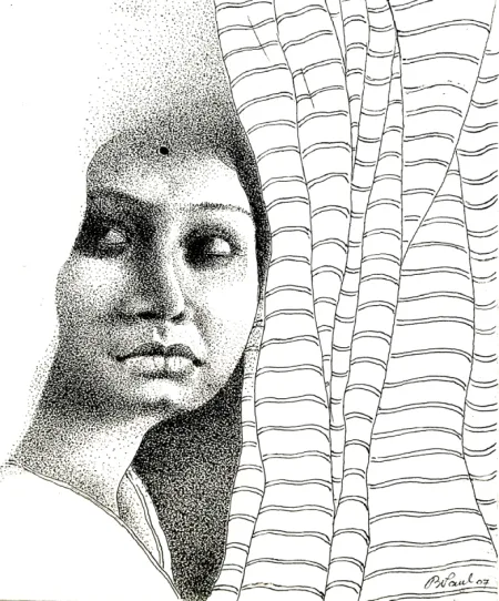 Untitled by Biraj Kumar Paul - Drawing, Pen & Ink on Paper