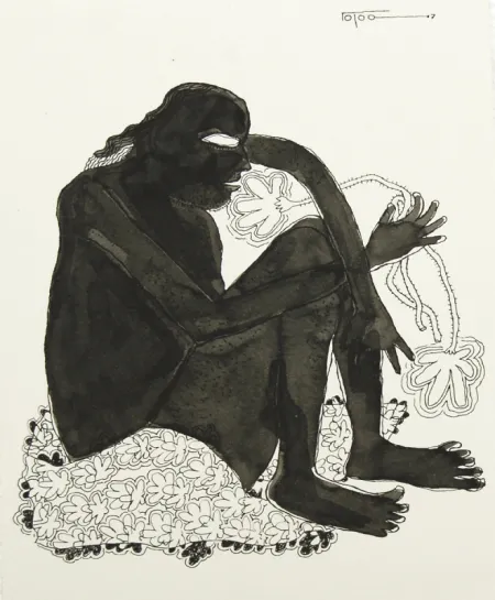 Untitled by Bibekananda Mukherjee - Drawing, Pen & Ink on Paper